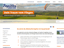Tablet Screenshot of flugschule-sauerland.de